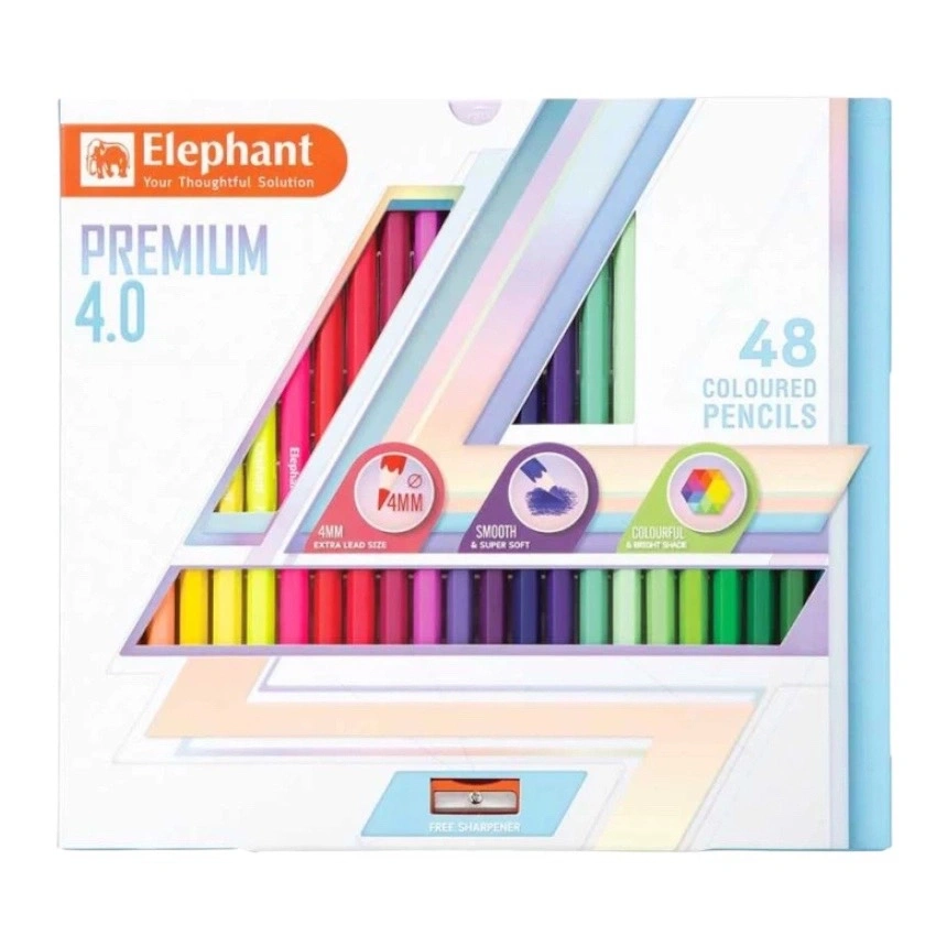 BỘ CHÌ MÀU ELEPHANT 48 MÀU PREMIUM 4.0
