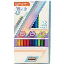 BỘ CHÌ MÀU ELEPHANT 12 MÀU PREMIUM 4.0